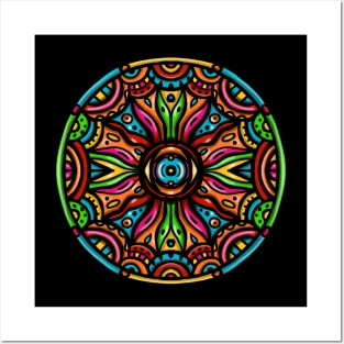 Evil Eye Mandala Posters and Art